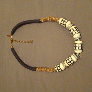 Chico's Brown Gold and Silver adjustable necklace